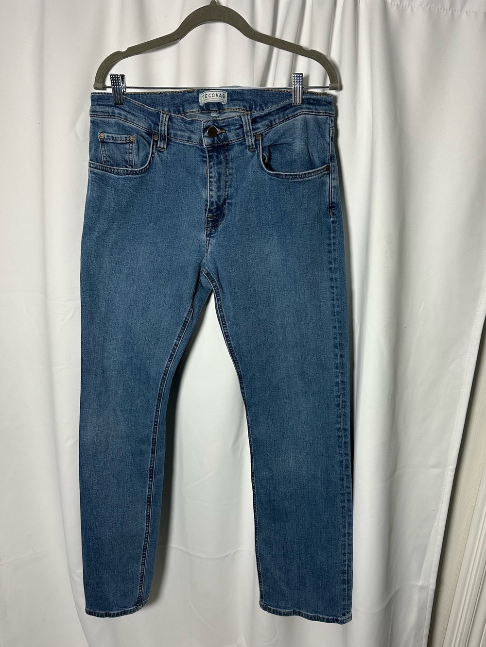 Tecovas Men's Blue Straight-Leg Jeans